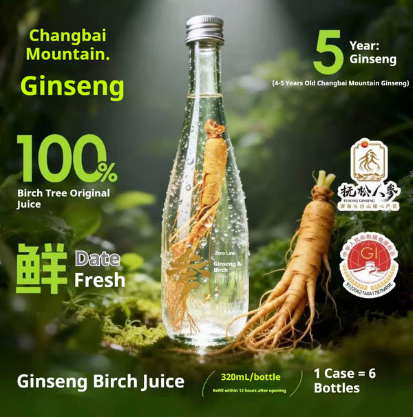 Fresh Ginseng & Birch Sap Drink | Nourishing Plant Beverage